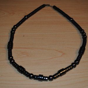 20" or 51 cm. Black Alaska Diamond (Hematite) necklace.